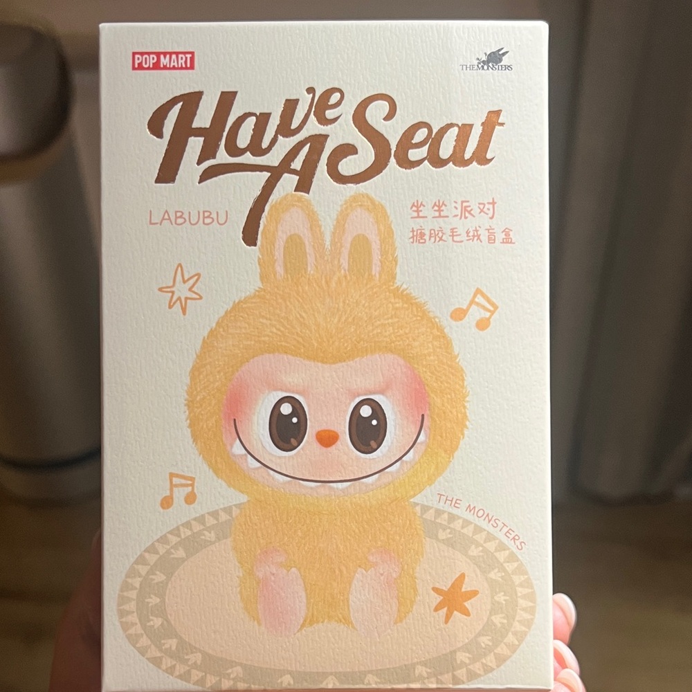 Pop Mart BRAND NEW GENUINE Labubu 'Have A Seat' Figurine - SISI yellow.